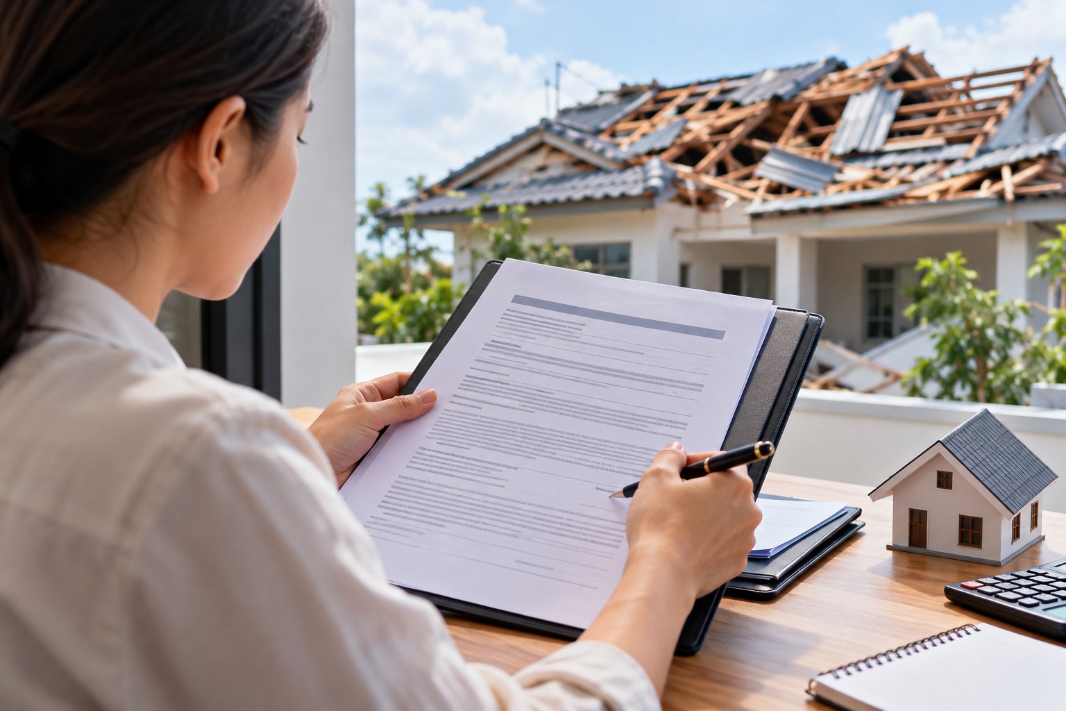 Ảnh minh hoạ: Hồ sơ bồi thường nhà tốc mái do bão cần gì?