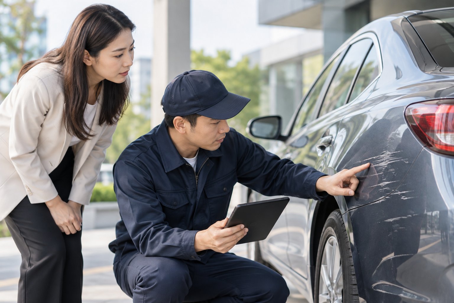 Ảnh minh hoạ: Xe trầy xước không rõ nguyên nhân có được bảo hiểm?