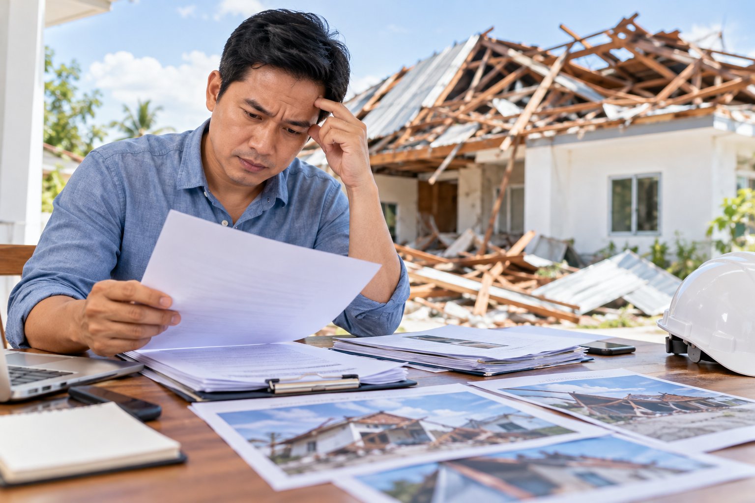 Ảnh minh hoạ: Hồ sơ bồi thường nhà tốc mái do bão cần gì?